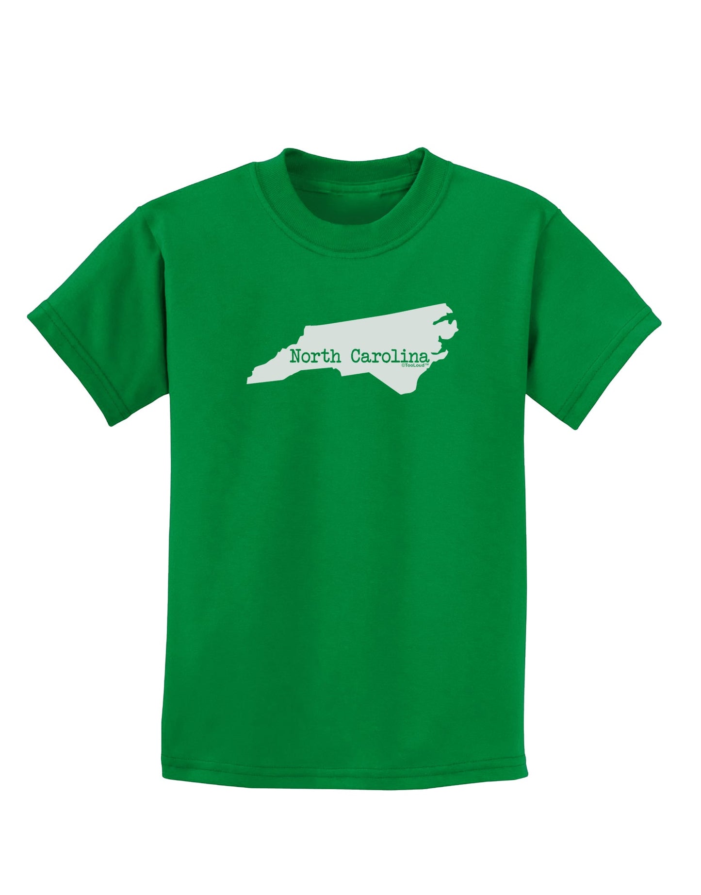 North Carolina - United States Shape Childrens Dark T-Shirt by TooLoud-Childrens T-Shirt-TooLoud-Kelly-Green-X-Small-Davson Sales
