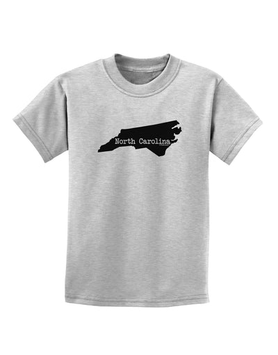 North Carolina - United States Shape Childrens T-Shirt by TooLoud-Childrens T-Shirt-TooLoud-AshGray-X-Small-Davson Sales