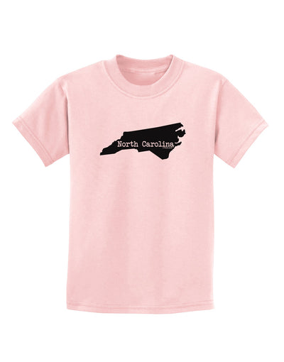 North Carolina - United States Shape Childrens T-Shirt by TooLoud-Childrens T-Shirt-TooLoud-PalePink-X-Small-Davson Sales