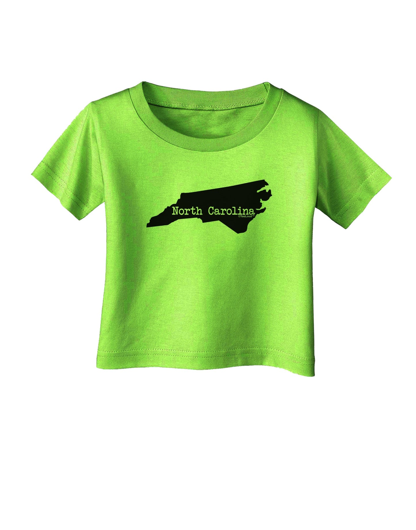 North Carolina - United States Shape Infant T-Shirt by TooLoud-Infant T-Shirt-TooLoud-Lime-Green-06-Months-Davson Sales