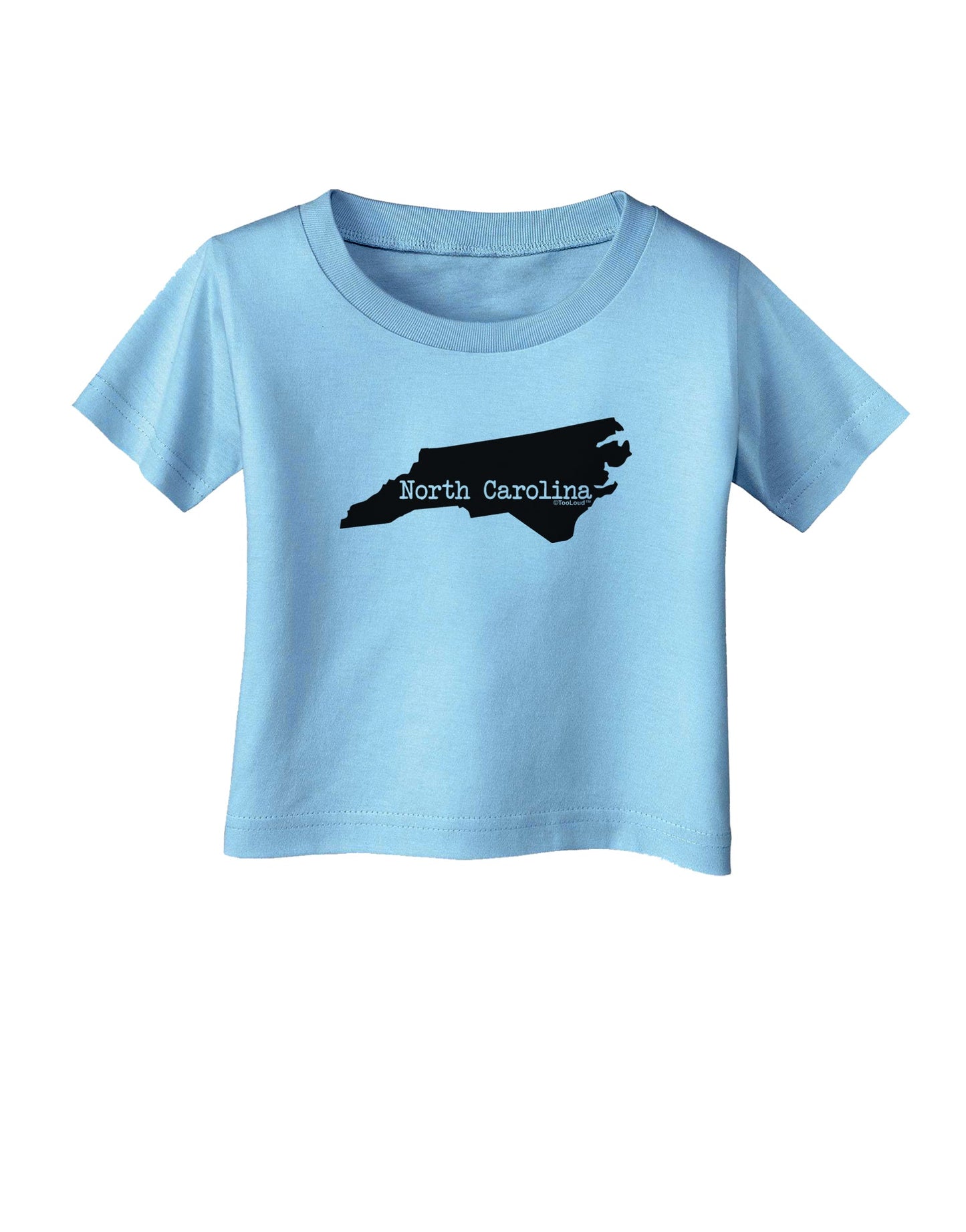 North Carolina - United States Shape Infant T-Shirt by TooLoud-Infant T-Shirt-TooLoud-Aquatic-Blue-06-Months-Davson Sales