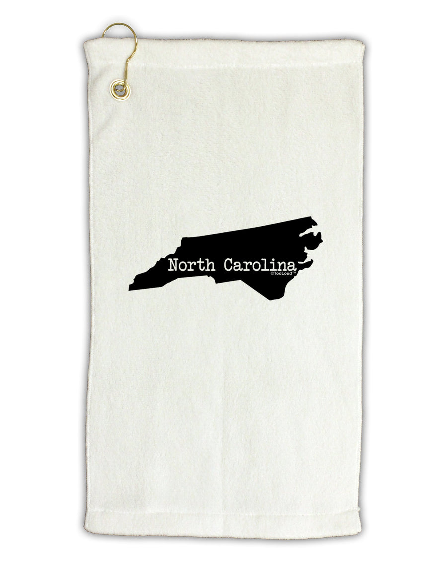 North Carolina - United States Shape Micro Terry Gromet Golf Towel 16 x 25 inch by TooLoud-Golf Towel-TooLoud-White-Davson Sales