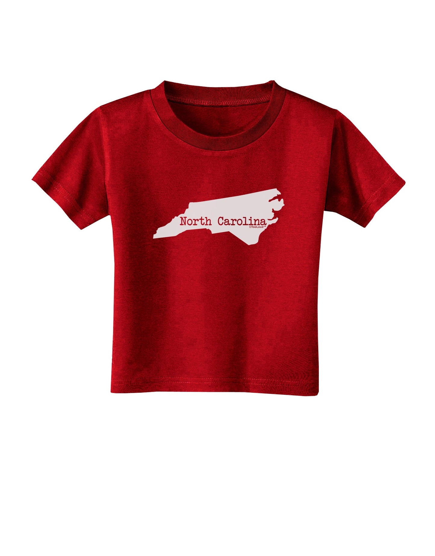 North Carolina - United States Shape Toddler T-Shirt Dark by TooLoud-Toddler T-Shirt-TooLoud-Red-2T-Davson Sales
