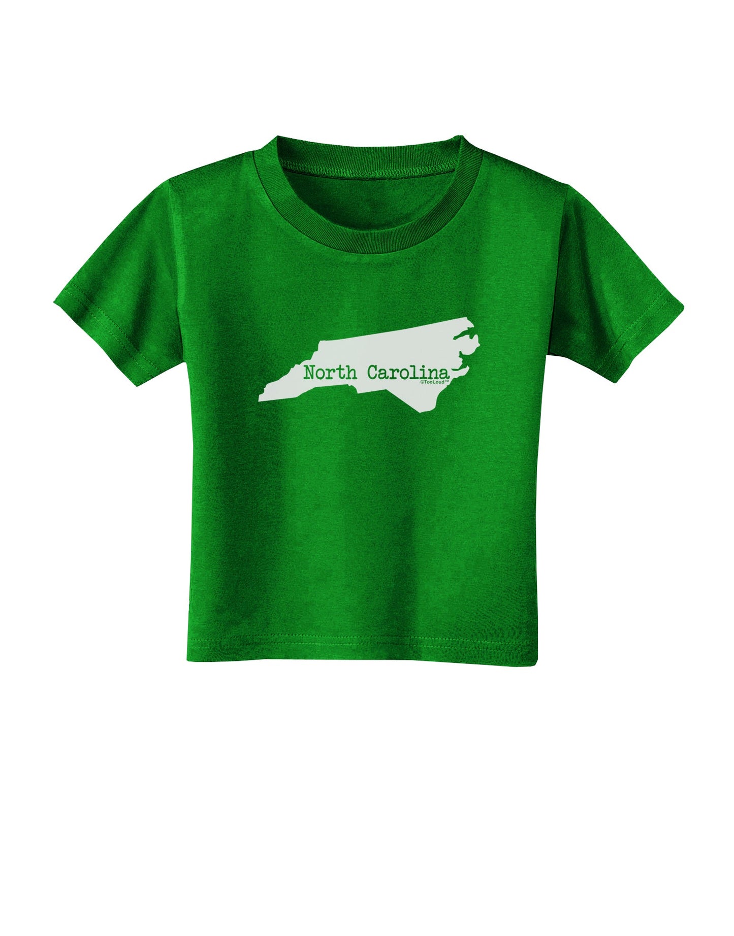 North Carolina - United States Shape Toddler T-Shirt Dark by TooLoud-Toddler T-Shirt-TooLoud-Clover-Green-2T-Davson Sales