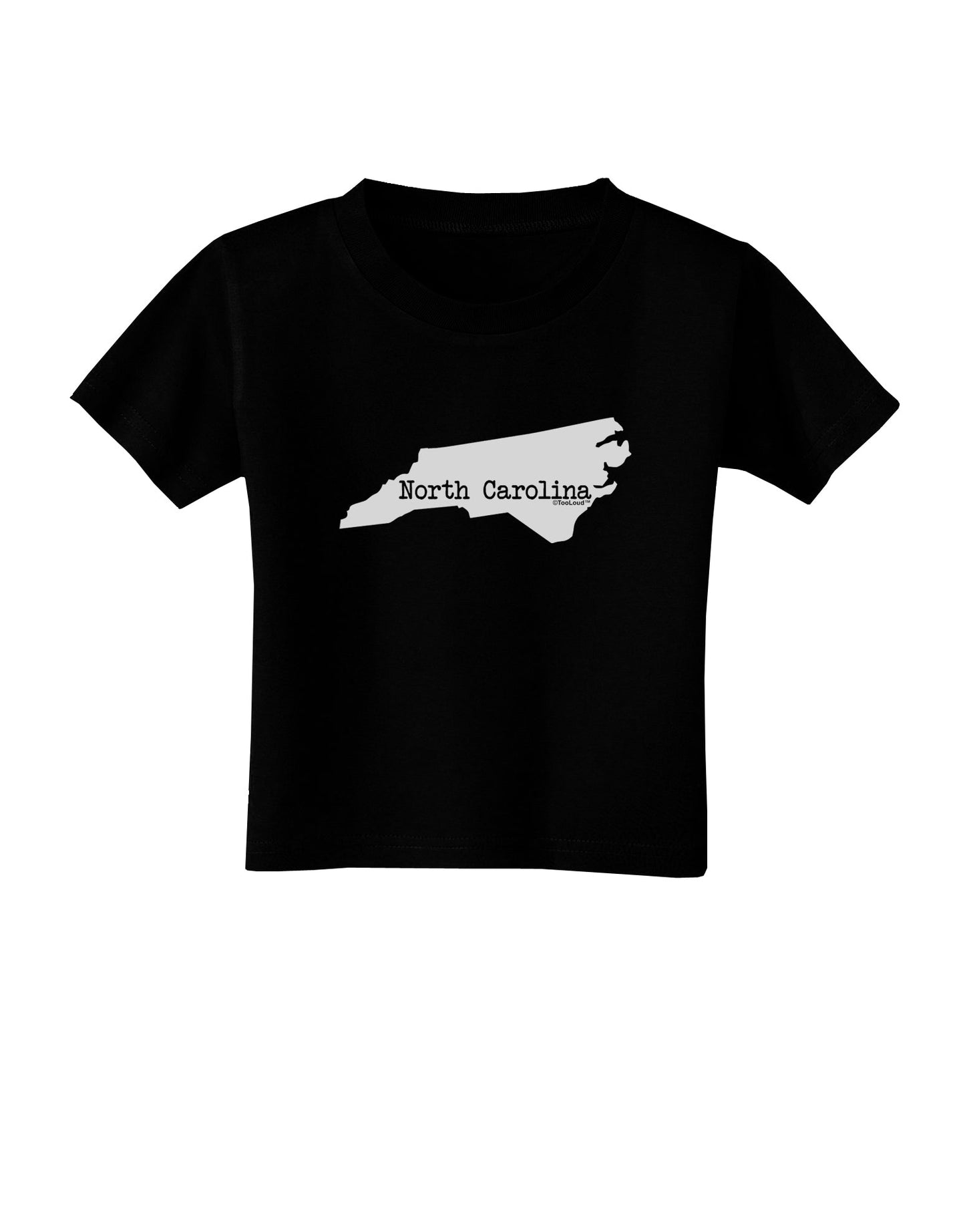 North Carolina - United States Shape Toddler T-Shirt Dark by TooLoud-Toddler T-Shirt-TooLoud-Black-2T-Davson Sales