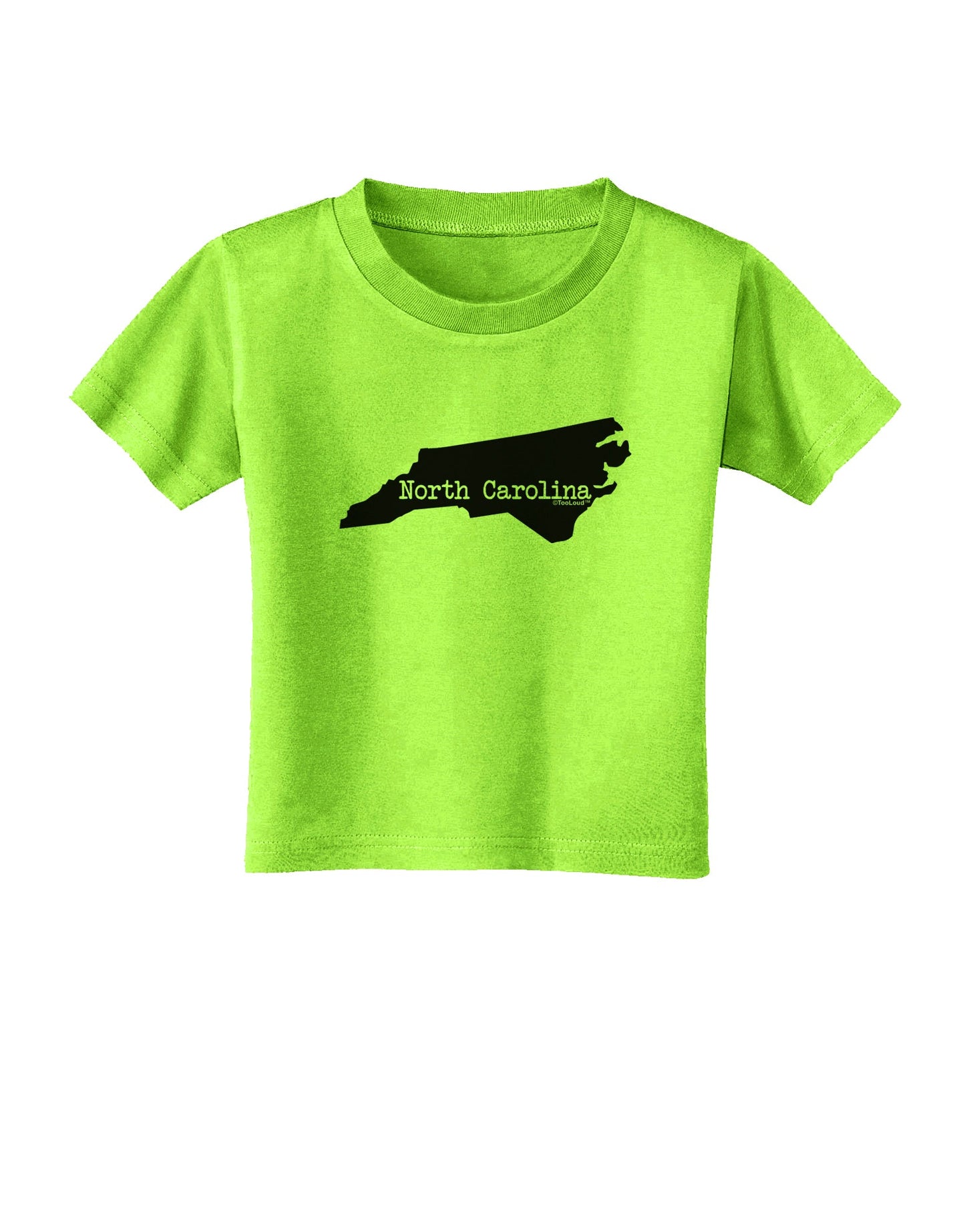 North Carolina - United States Shape Toddler T-Shirt by TooLoud-Toddler T-Shirt-TooLoud-Lime-Green-2T-Davson Sales