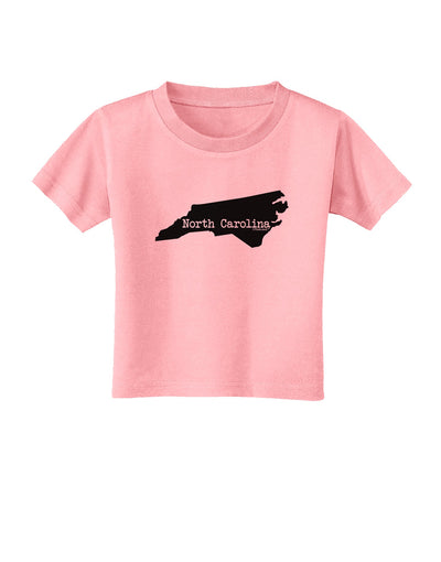 North Carolina - United States Shape Toddler T-Shirt by TooLoud-Toddler T-Shirt-TooLoud-Candy-Pink-2T-Davson Sales