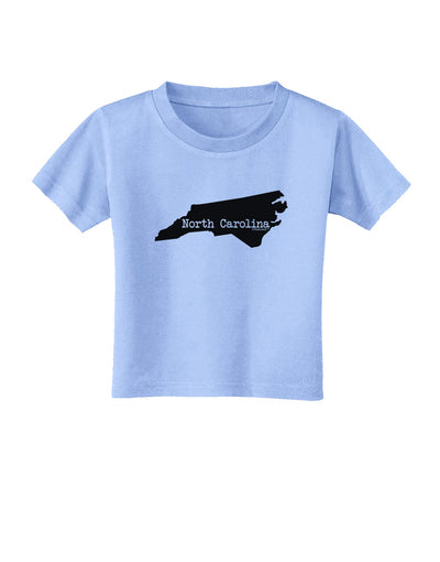 North Carolina - United States Shape Toddler T-Shirt by TooLoud-Toddler T-Shirt-TooLoud-Aquatic-Blue-2T-Davson Sales