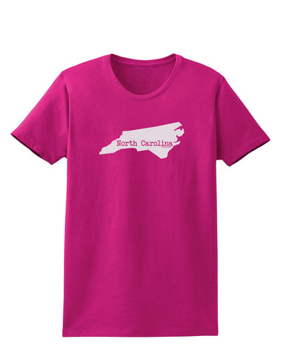 North Carolina - United States Shape Womens Dark T-Shirt by TooLoud-Womens T-Shirt-TooLoud-Hot-Pink-Small-Davson Sales