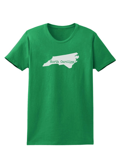 North Carolina - United States Shape Womens Dark T-Shirt by TooLoud-Womens T-Shirt-TooLoud-Kelly-Green-X-Small-Davson Sales