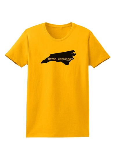 North Carolina - United States Shape Womens T-Shirt by TooLoud-Womens T-Shirt-TooLoud-Gold-X-Small-Davson Sales