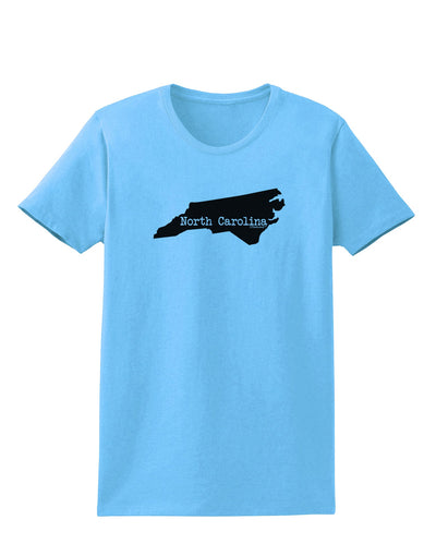 North Carolina - United States Shape Womens T-Shirt by TooLoud-Womens T-Shirt-TooLoud-Aquatic-Blue-X-Small-Davson Sales