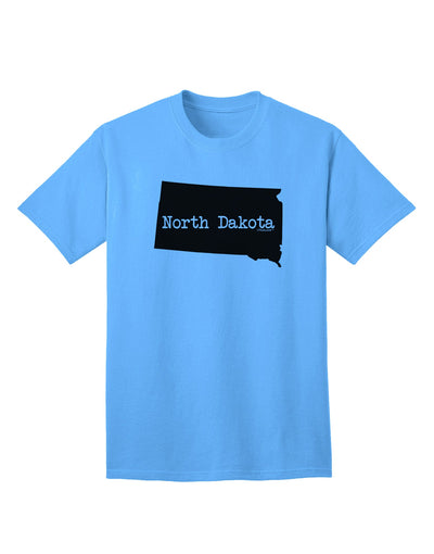 North Dakota - United States Shape Adult T-Shirt: A Stylish Addition to Your Wardrobe by TooLoud-Mens T-shirts-TooLoud-Aquatic-Blue-Small-Davson Sales