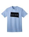 North Dakota - United States Shape Adult T-Shirt: A Stylish Addition to Your Wardrobe by TooLoud-Mens T-shirts-TooLoud-Light-Blue-Small-Davson Sales