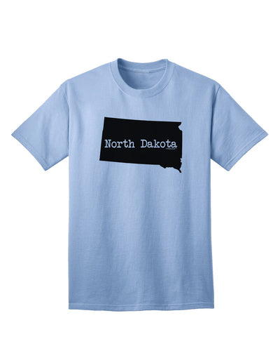 North Dakota - United States Shape Adult T-Shirt: A Stylish Addition to Your Wardrobe by TooLoud-Mens T-shirts-TooLoud-Light-Blue-Small-Davson Sales