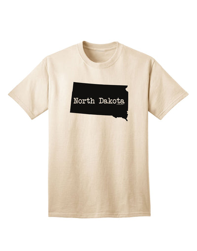 North Dakota - United States Shape Adult T-Shirt: A Stylish Addition to Your Wardrobe by TooLoud-Mens T-shirts-TooLoud-Natural-Small-Davson Sales