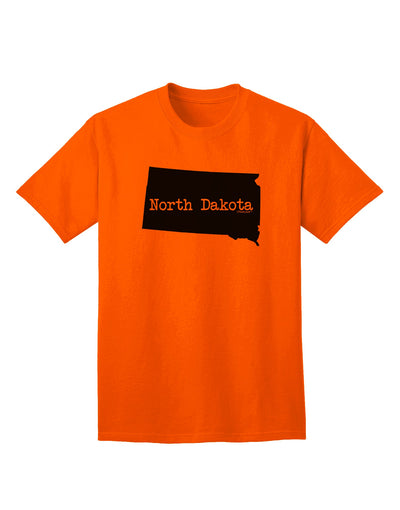 North Dakota - United States Shape Adult T-Shirt: A Stylish Addition to Your Wardrobe by TooLoud-Mens T-shirts-TooLoud-Orange-Small-Davson Sales