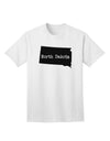 North Dakota - United States Shape Adult T-Shirt: A Stylish Addition to Your Wardrobe by TooLoud-Mens T-shirts-TooLoud-White-Small-Davson Sales