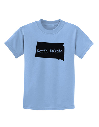 North Dakota - United States Shape Childrens T-Shirt by TooLoud-Childrens T-Shirt-TooLoud-Light-Blue-X-Small-Davson Sales