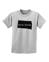 North Dakota - United States Shape Childrens T-Shirt by TooLoud-Childrens T-Shirt-TooLoud-AshGray-X-Small-Davson Sales