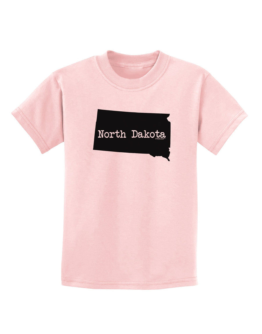 North Dakota - United States Shape Childrens T-Shirt by TooLoud-Childrens T-Shirt-TooLoud-White-X-Small-Davson Sales