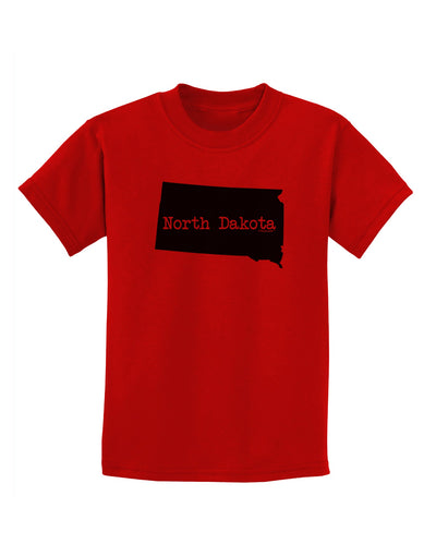 North Dakota - United States Shape Childrens T-Shirt by TooLoud-Childrens T-Shirt-TooLoud-Red-X-Small-Davson Sales