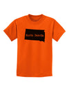 North Dakota - United States Shape Childrens T-Shirt by TooLoud-Childrens T-Shirt-TooLoud-Orange-X-Small-Davson Sales