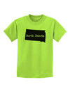 North Dakota - United States Shape Childrens T-Shirt by TooLoud-Childrens T-Shirt-TooLoud-Lime-Green-X-Small-Davson Sales