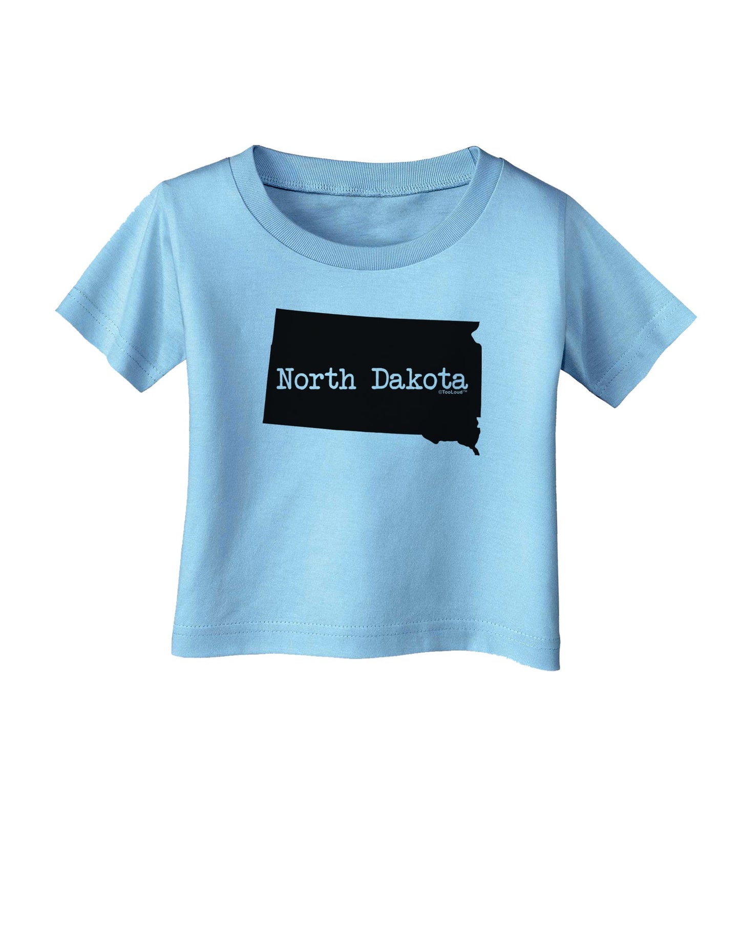 North Dakota - United States Shape Infant T-Shirt by TooLoud-Infant T-Shirt-TooLoud-Aquatic-Blue-06-Months-Davson Sales
