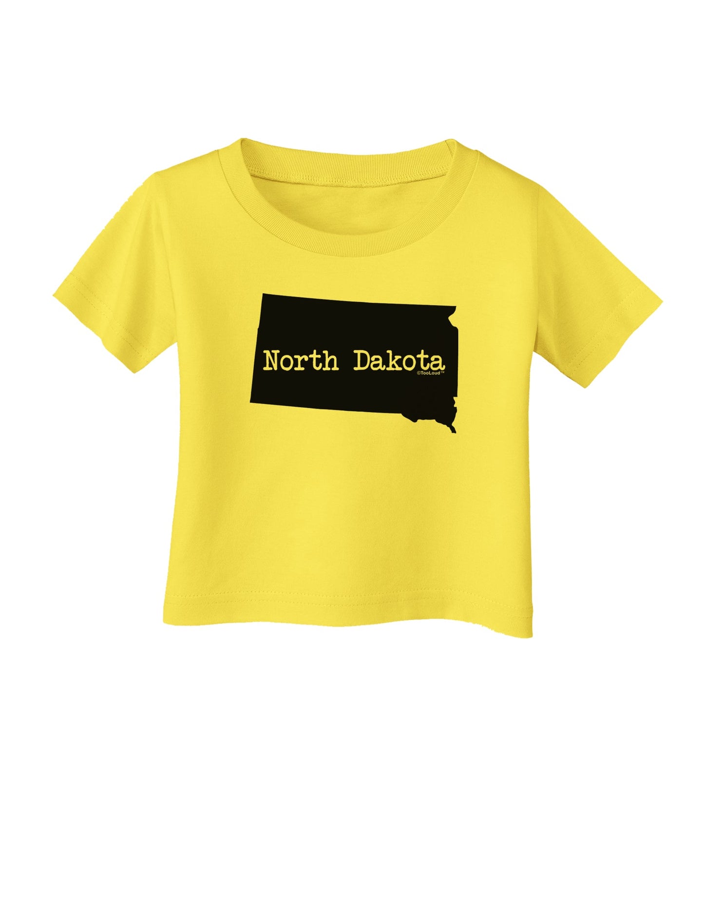 North Dakota - United States Shape Infant T-Shirt by TooLoud-Infant T-Shirt-TooLoud-Yellow-06-Months-Davson Sales