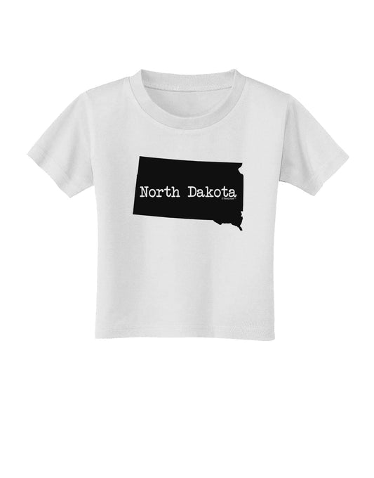North Dakota - United States Shape Toddler T-Shirt by TooLoud-Toddler T-Shirt-TooLoud-White-2T-Davson Sales