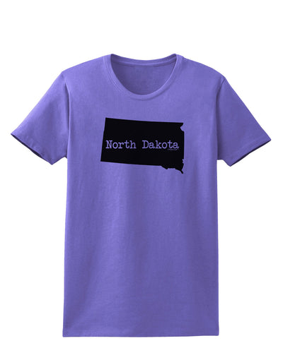 North Dakota - United States Shape Womens T-Shirt by TooLoud-Womens T-Shirt-TooLoud-Violet-X-Small-Davson Sales