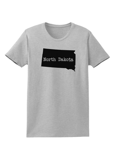 North Dakota - United States Shape Womens T-Shirt by TooLoud-Womens T-Shirt-TooLoud-AshGray-X-Small-Davson Sales