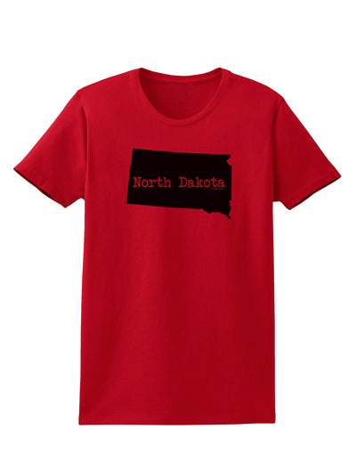 North Dakota - United States Shape Womens T-Shirt by TooLoud-Womens T-Shirt-TooLoud-Red-X-Small-Davson Sales