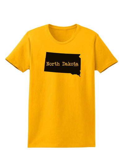 North Dakota - United States Shape Womens T-Shirt by TooLoud-Womens T-Shirt-TooLoud-Gold-X-Small-Davson Sales