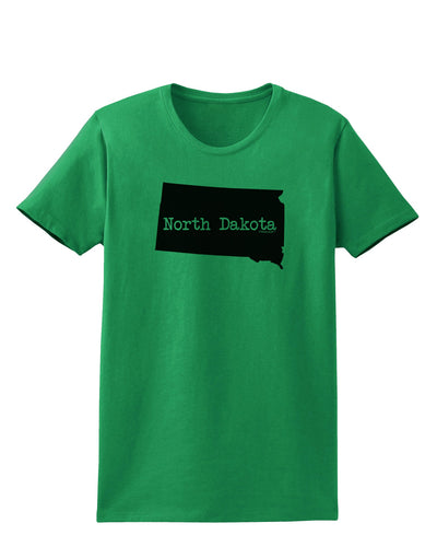 North Dakota - United States Shape Womens T-Shirt by TooLoud-Womens T-Shirt-TooLoud-Kelly-Green-X-Small-Davson Sales