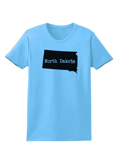 North Dakota - United States Shape Womens T-Shirt by TooLoud-Womens T-Shirt-TooLoud-Aquatic-Blue-X-Small-Davson Sales