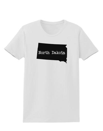 North Dakota - United States Shape Womens T-Shirt by TooLoud-Womens T-Shirt-TooLoud-White-X-Small-Davson Sales