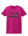 Not A Cartoon Eyes Blue Womens Dark T-Shirt-TooLoud-Hot-Pink-Small-Davson Sales