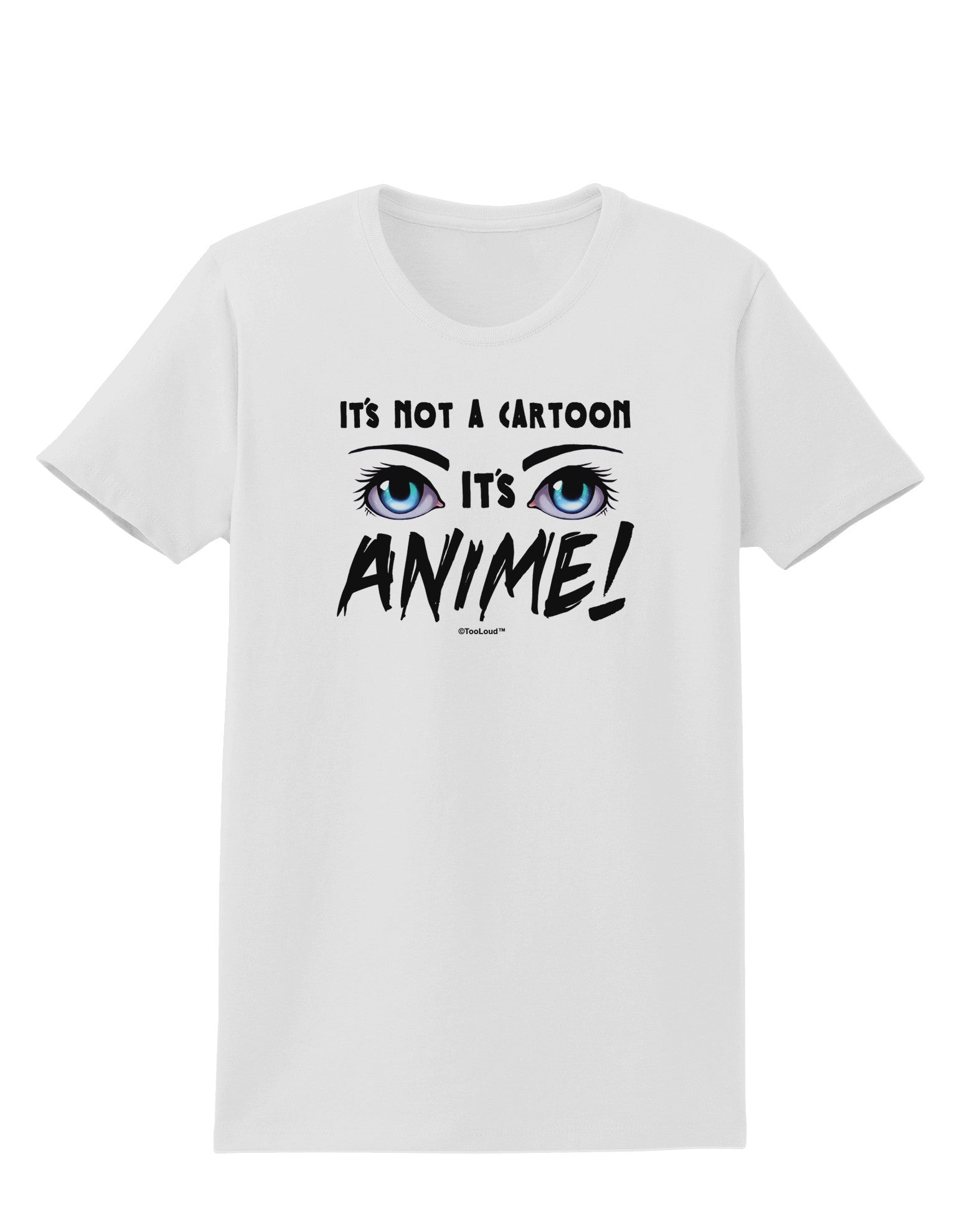 Not A Cartoon Eyes Blue Womens T-Shirt-Womens T-Shirt-TooLoud-White-X-Small-Davson Sales
