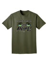 Not A Cartoon Eyes Green Adult Dark T-Shirt-Mens T-Shirt-TooLoud-Military-Green-Small-Davson Sales