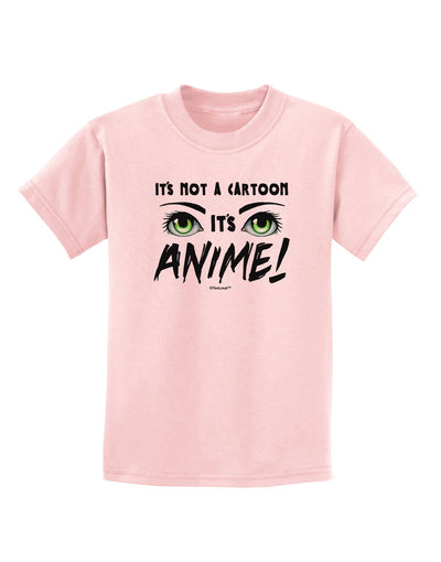 Not A Cartoon Eyes Green Childrens T-Shirt-Childrens T-Shirt-TooLoud-PalePink-X-Small-Davson Sales