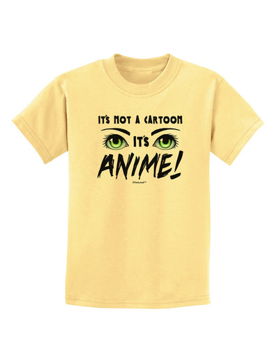 Not A Cartoon Eyes Green Childrens T-Shirt-Childrens T-Shirt-TooLoud-Daffodil-Yellow-X-Small-Davson Sales