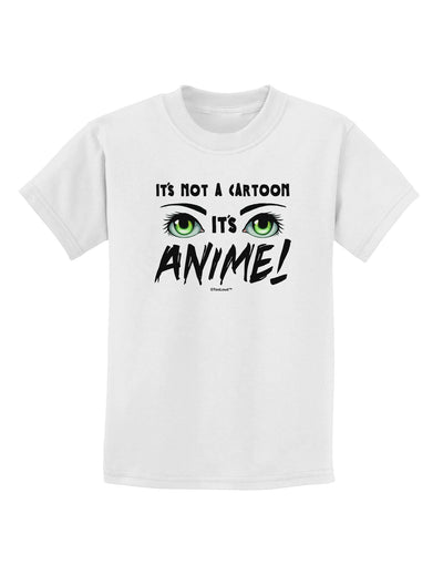 Not A Cartoon Eyes Green Childrens T-Shirt-Childrens T-Shirt-TooLoud-White-X-Small-Davson Sales