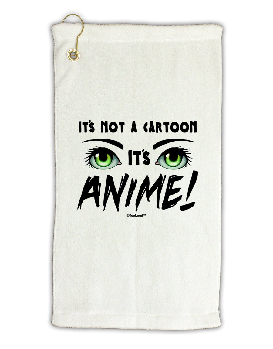 Not A Cartoon Eyes Green Micro Terry Gromet Golf Towel 16 x 25 inch by TooLoud-Golf Towel-TooLoud-White-Davson Sales