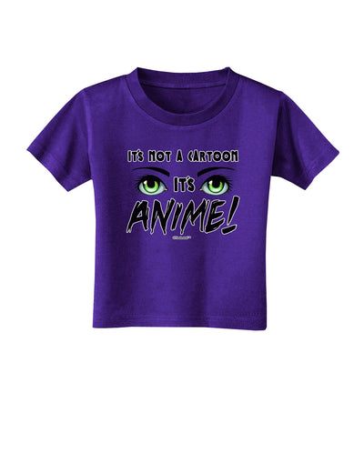 Not A Cartoon Eyes Green Toddler T-Shirt Dark-Toddler T-Shirt-TooLoud-Purple-2T-Davson Sales