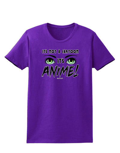 Not A Cartoon Eyes Green Womens Dark T-Shirt-TooLoud-Purple-X-Small-Davson Sales