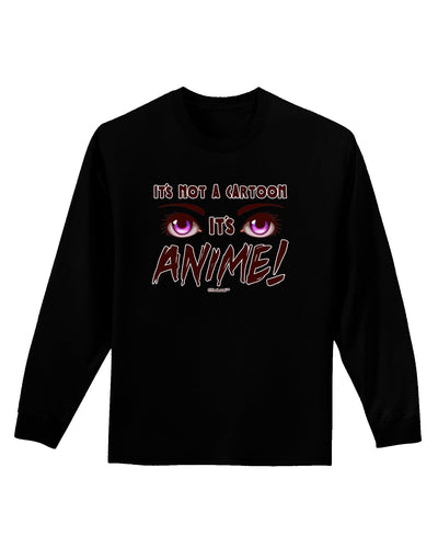 Not A Cartoon Eyes Magenta Adult Long Sleeve Dark T-Shirt-TooLoud-Black-Small-Davson Sales