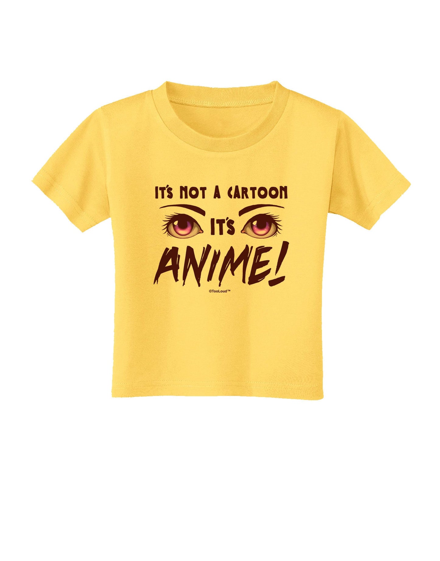 Not A Cartoon Eyes Magenta Toddler T-Shirt-Toddler T-Shirt-TooLoud-Yellow-2T-Davson Sales