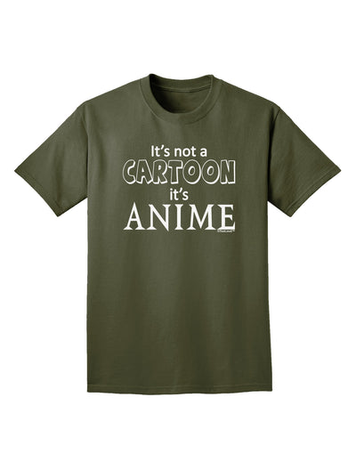 Not A Cartoon Text Adult Dark T-Shirt-Mens T-Shirt-TooLoud-Military-Green-Small-Davson Sales